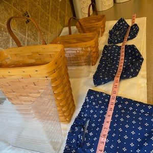 Longaberger Key Market Baskets in Lg Med and Sm.